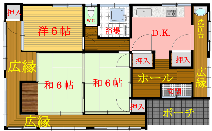 八代市　不動産 高小原町 貸家Ｃ 5.6万円