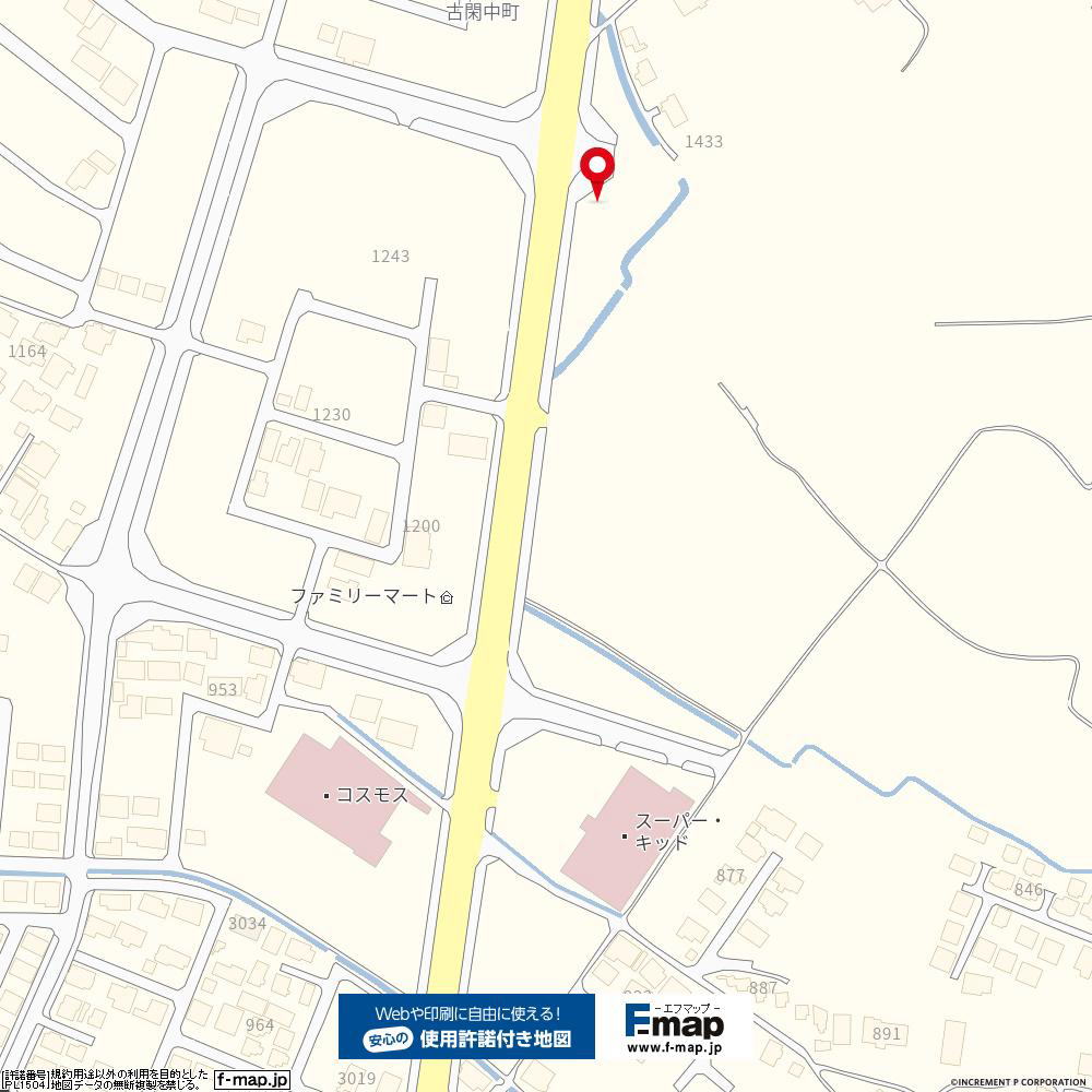 八代市古閑中町　エフマップ
